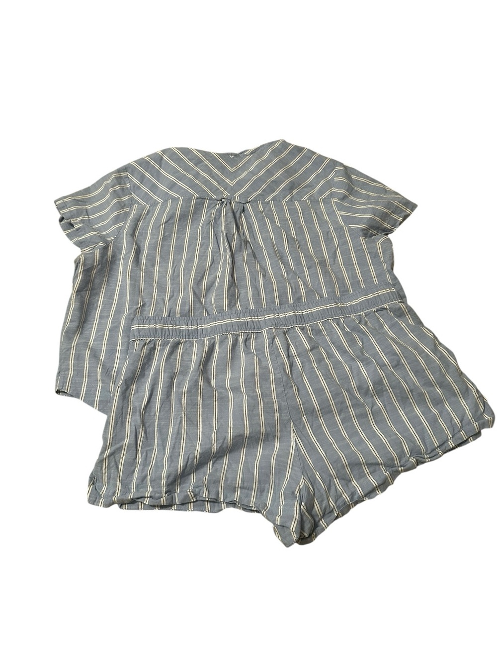 Auden Sleepwear Blue White Striped Top & Short Pajama Set Womens XL - Picture 6 of 6
